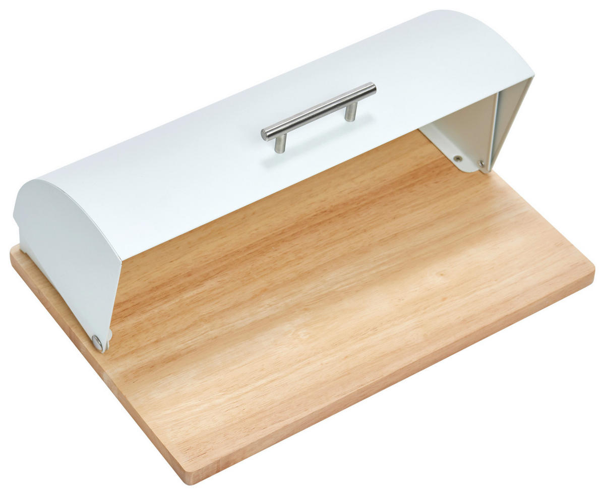 BROTKASTEN 39/28/16 cm  - Weiß, Basics, Holz/Metall (39/28/16cm) - Zeller Present