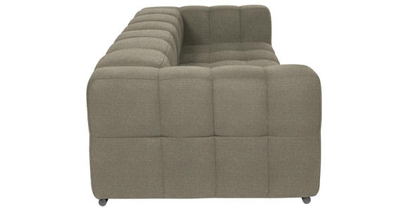 BIGSOFA  in Flachgewebe, Leinenoptik Beige  - Beige/Schwarz, Design, Textil/Metall (262/66/113cm) - Belluti