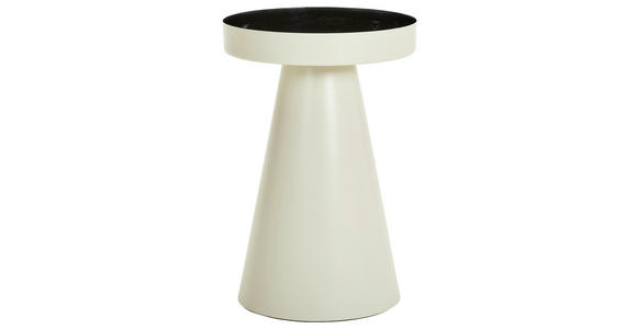 BEISTELLTISCH 36/36/52 cm Schwarz, Hellgrau rund - Hellgrau/Schwarz, Design, Metall (36/36/52cm) - Carryhome