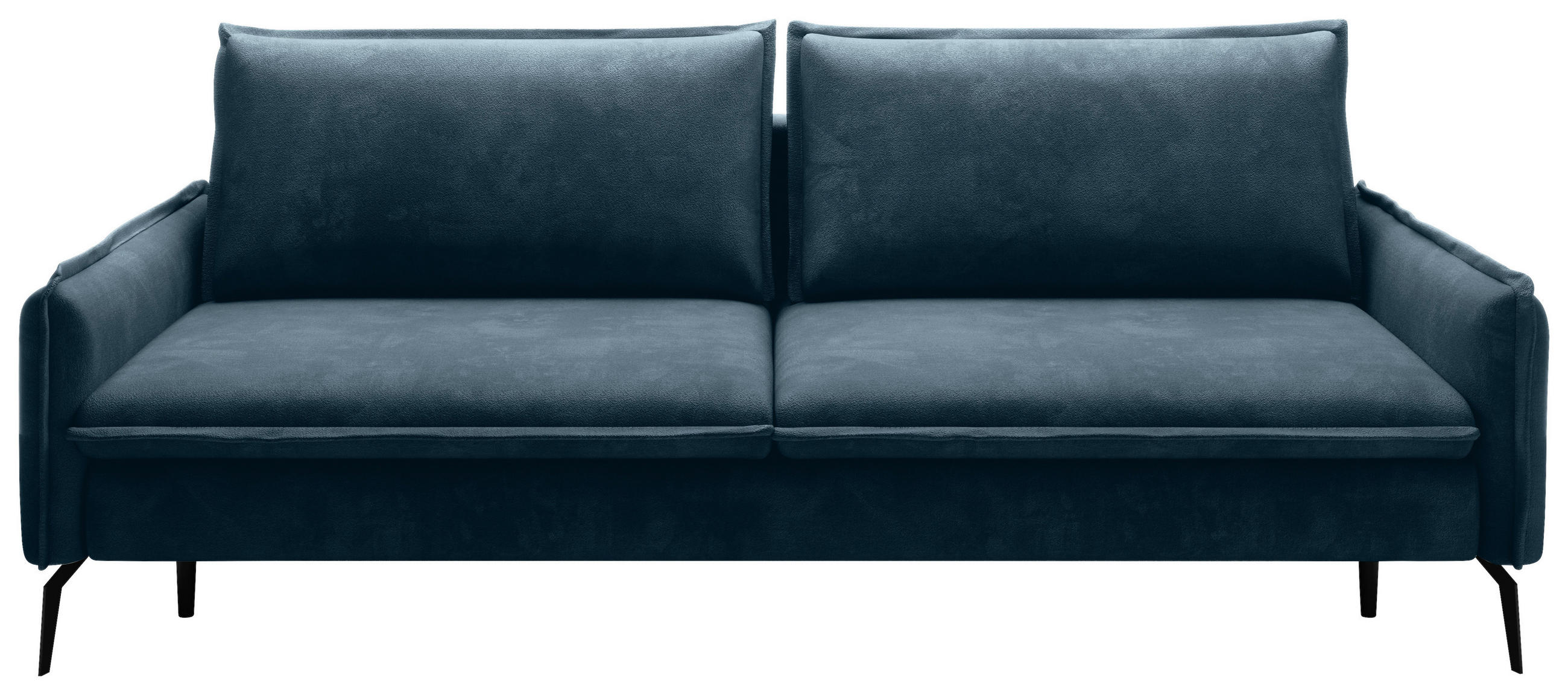 SCHLAFSOFA in Chenille Blau  - Blau/Schwarz, KONVENTIONELL, Textil/Metall (223/89/107cm) - Carryhome