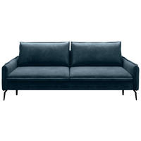 SCHLAFSOFA Chenille Blau  - Blau/Schwarz, Konventionell, Textil/Metall (223/89/107cm) - Carryhome