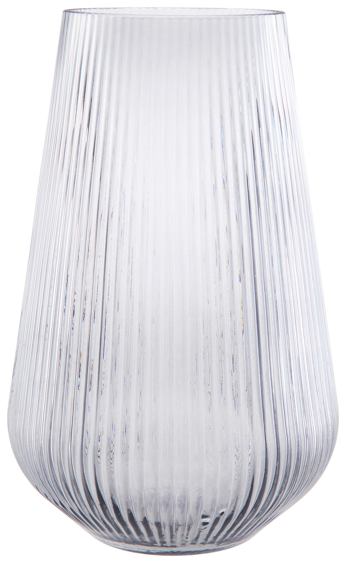 VASE 28 cm  - Graublau, Basics, Glas (18/18/28cm)