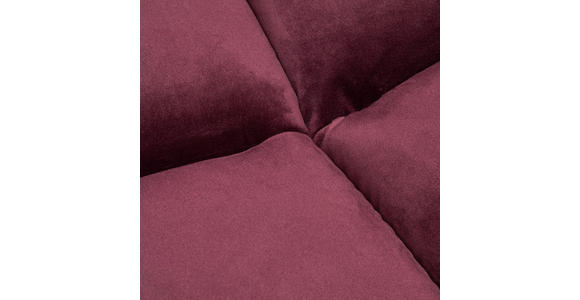 3-SITZER-SOFA in Mikrofaser Weinrot  - Weinrot/Schwarz, Design, Textil/Metall (224/106/101cm) - Xora