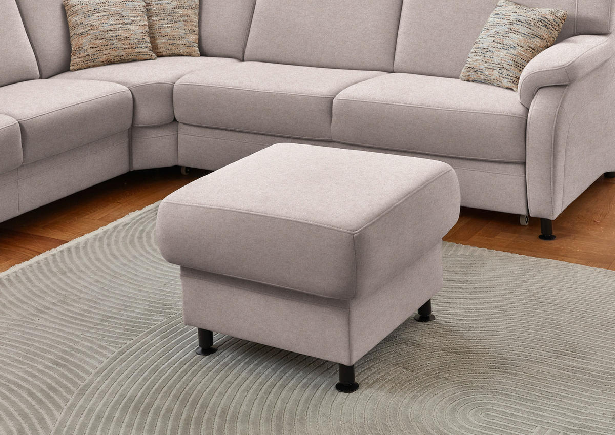 ECKSOFA  in Flachgewebe Rosa  287/269 cm  - Schwarz/Rosa, KONVENTIONELL, Textil/Metall (287/269cm) - Beldomo System