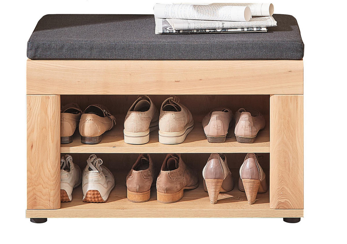 GARDEROBE  in 240/194/39 cm  - Eschefarben, Design, Glas/Holz (240/194/39cm) - Livetastic