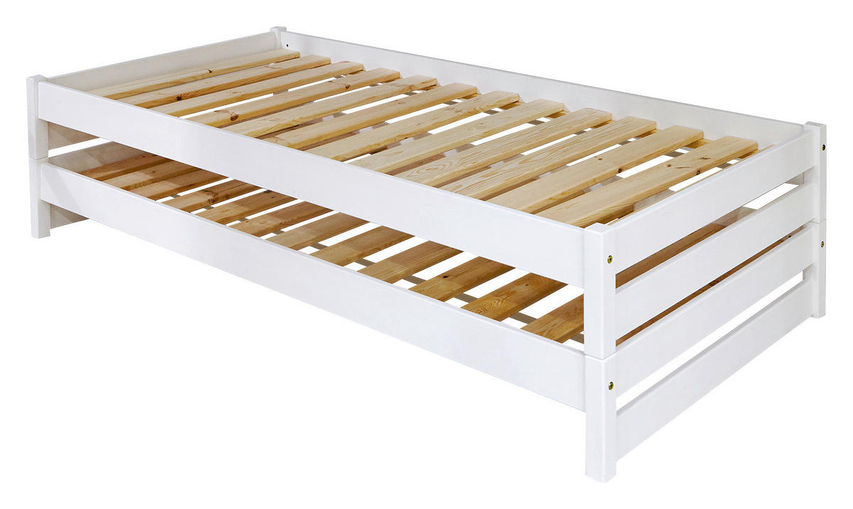 STAPELBETT  90/200 cm   - Weiß, KONVENTIONELL, Holz (90/200cm) - MID.YOU