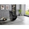 RELAXSESSEL  in Schwarz  - Chromfarben/Schwarz, Konventionell, Leder/Metall (75/112/82cm) - Sit & More
