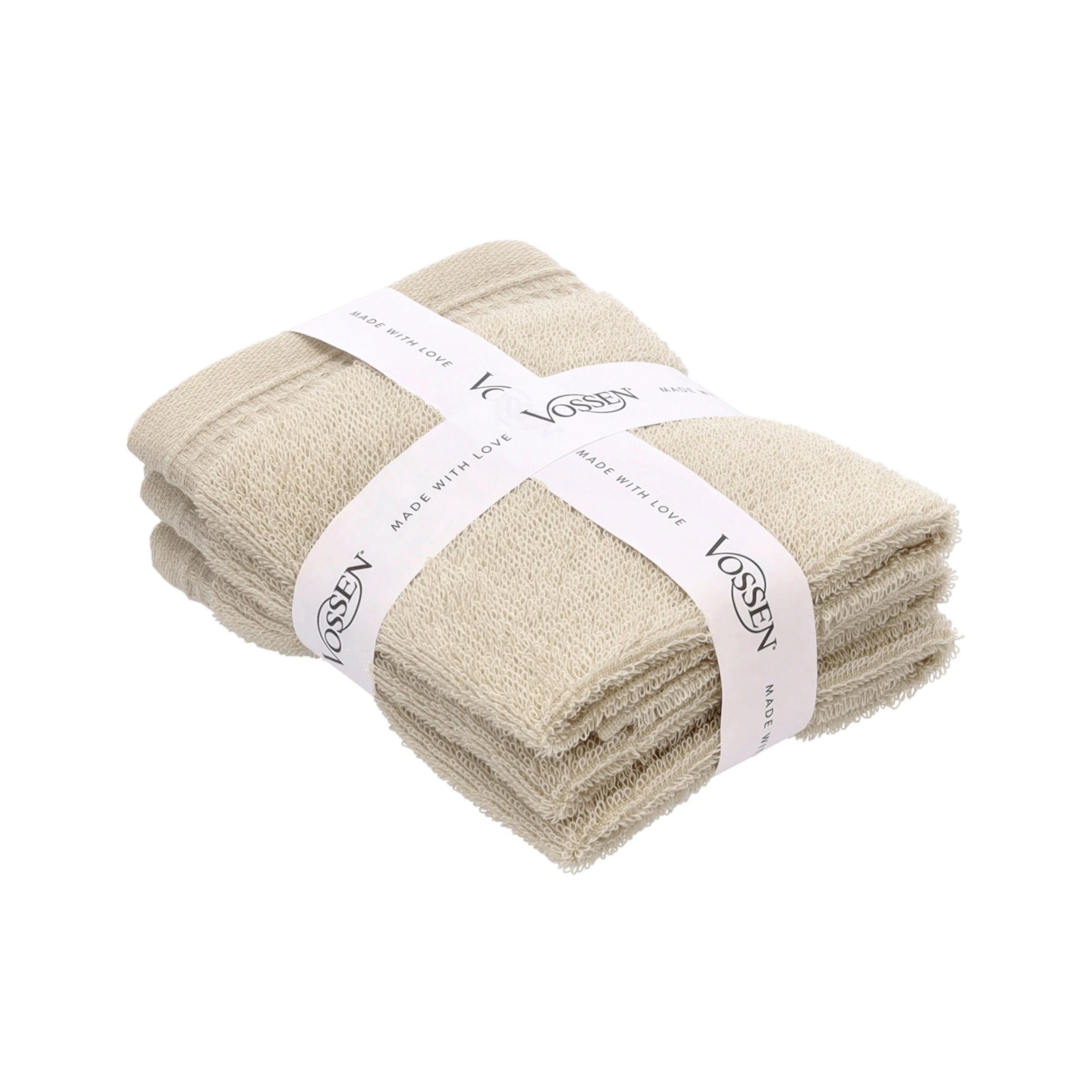 SEIFTUCHSET 30/30 cm DETOX TIME Beige 3-teilig  - Beige, Basics, Textil (30/30cm) - Vossen