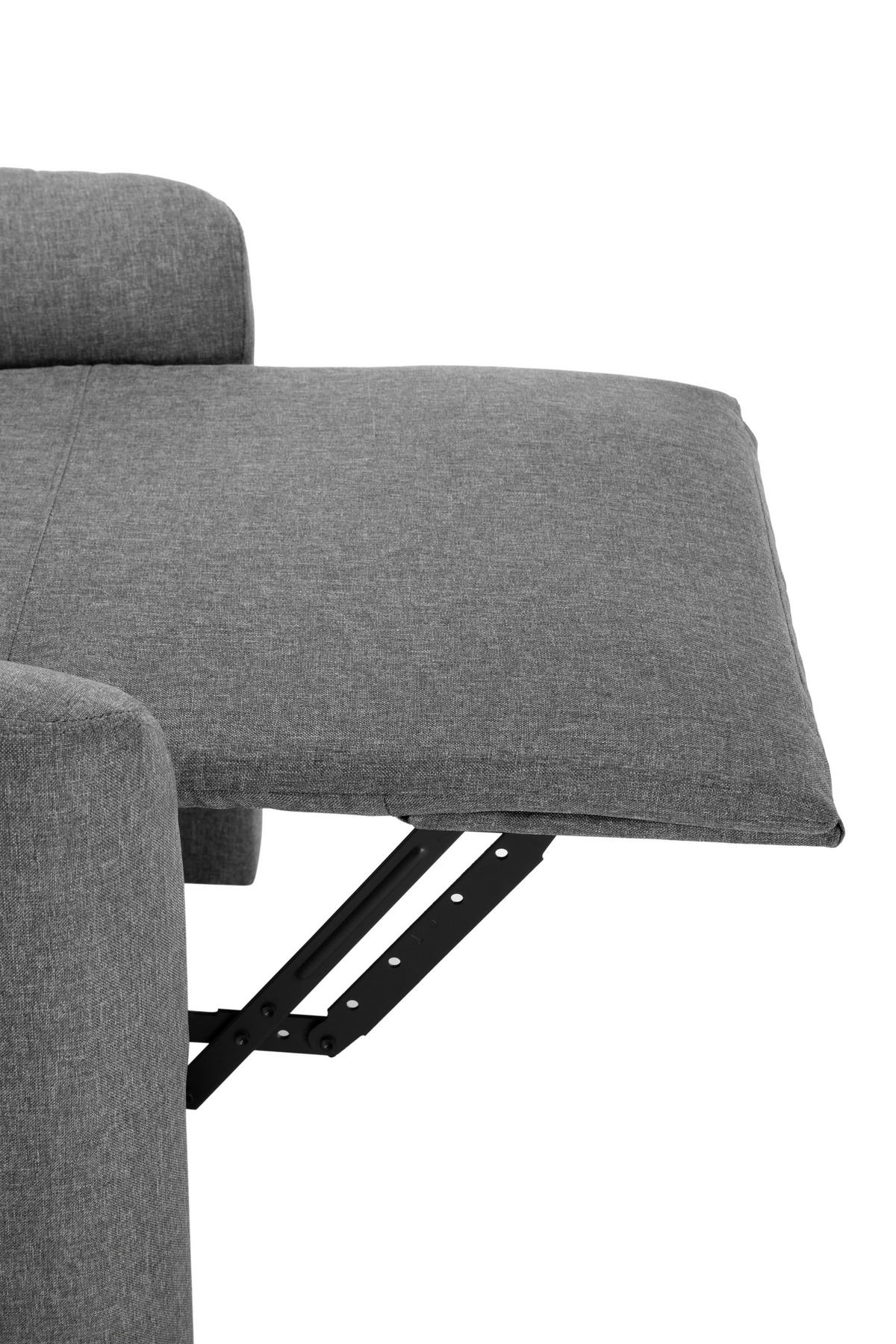 TV-FOTEL - fekete/szürke, Konventionell, textil/fém (73.5/103/87cm) - MID.YOU
