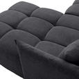 ECKSOFA Anthrazit Plüsch Zierkissen, Rückenkissen, Bettkasten, Schlaffunktion, Rücken echt, Liegefläche im Originalstoff  - Anthrazit/Schwarz, KONVENTIONELL, Kunststoff/Textil (253/192cm) - Carryhome