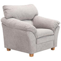SESSEL Flachgewebe Hellgrau    - Eichefarben/Hellgrau, MODERN, Holz/Textil (103/100/92cm) - Livetastic