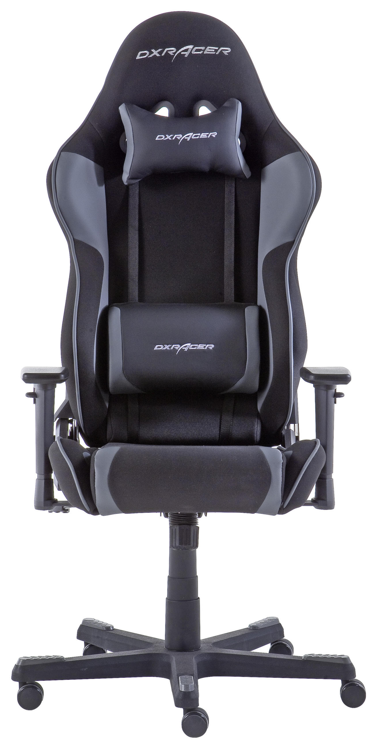GAMINGSTUHL in Lederlook Grau, Schwarz - Schwarz/Grau, Design, Kunststoff/Textil (64/125-135/68cm) - Dxracer