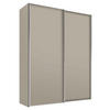 SCHWEBETÜRENSCHRANK in Sandfarben  - Sandfarben/Alufarben, Design, Holzwerkstoff/Metall (225/222/68cm) - Moderano