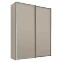 SCHWEBETÜRENSCHRANK in Sandfarben  - Sandfarben/Alufarben, Design, Holzwerkstoff/Metall (167/222/68cm) - Moderano