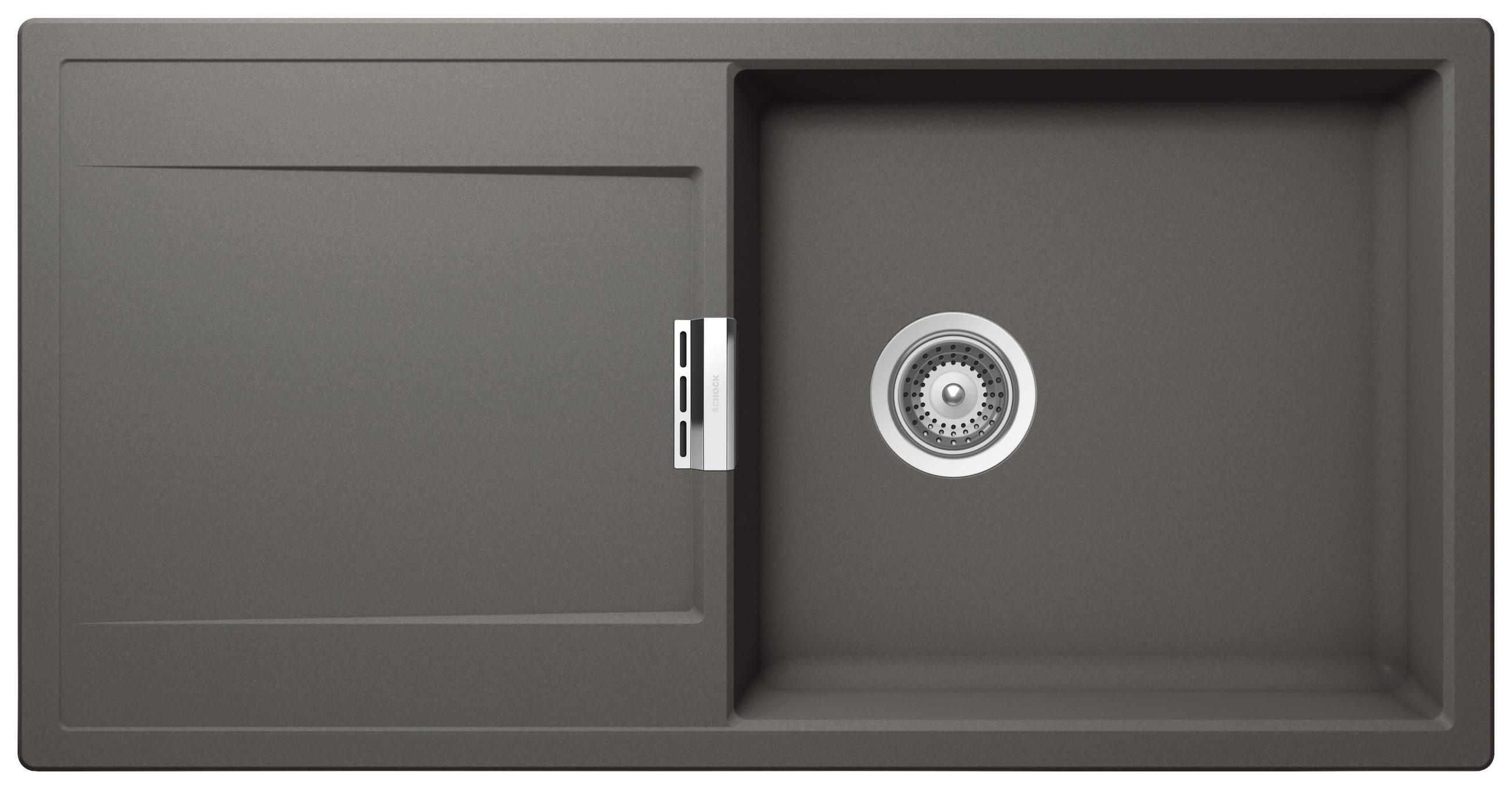 SPÜLE MONO D-100L-U / MOND100LUSIL  - Grau, Basics, Stein (100/51cm) - Schock