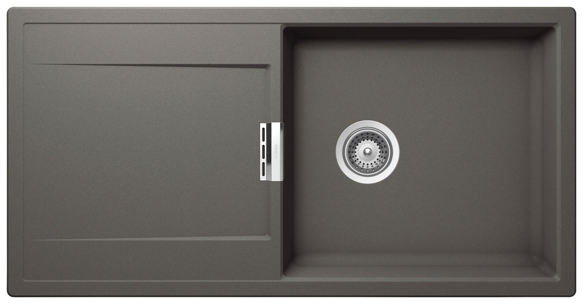 SPÜLE MONO D-100L-A / MOND100LASIL  - Grau, Basics, Stein (100/51cm) - Schock