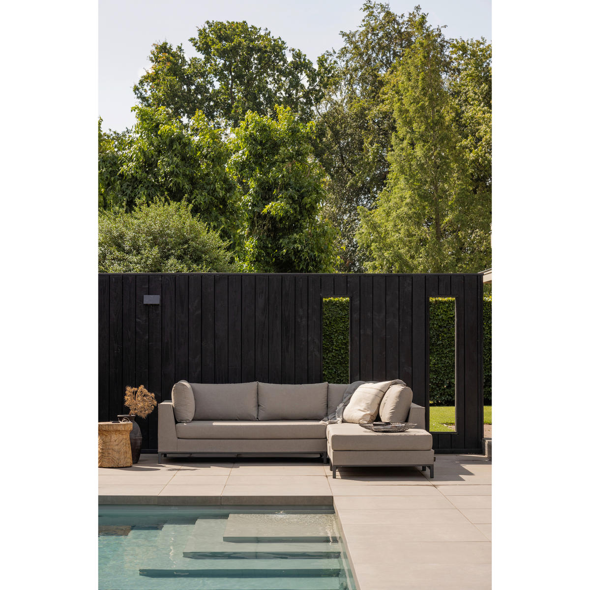 LOUNGEGARNITUR  262/246 cm  Aluminium  - Taupe, MODERN, Textil/Metall (262/246cm) - Livetastic