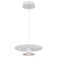 ZÁVĚSNÉ LED SVÍTIDLO, 38/150 cm  - bílá/světle šedá, Basics, kov/textil (38/150cm) - Globo