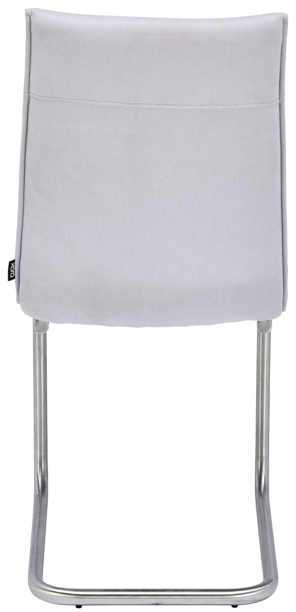 SZÁNKÓTALPAS SZÉK fém, textil világosszürke  - világosszürke/nemesacél, Design, textil/fém (47/92/59cm) - Xora
