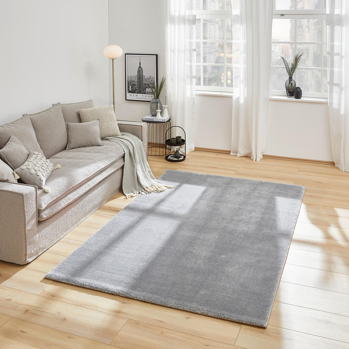 TKANI TEPIH TONGA 200X290 CM  srebrna     - srebrna, Konvencionalno, tekstil/prirodni materijali (200/290cm) - Novel