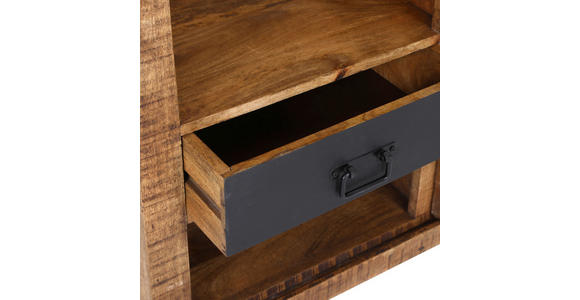 GARDEROBENSCHRANK  in 110/190/40 cm  - Schwarz/Braun, LIFESTYLE, Holz/Metall (110/190/40cm) - Landscape