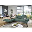 ECKSOFA in Echtleder Opal  180/310 cm  - Opal/Schwarz, Design, Leder/Metall (180/310cm) - Dieter Knoll