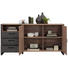 KOMODA SIDEBOARD, barvy borovice, tmavě šedá - barvy borovice/černá, Trend, kov/kompozitní dřevo (189,5/93,4/43,1cm) - Carryhome KOMODA SIDEBOARD, barvy borovice, tmavě šedá - barvy borovice/černá, Trend, kov/kompozitní dřevo (189,5/93,4/43,1cm) - Carryhome