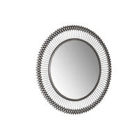 WANDSPIEGEL 90/90/3 cm  - Zinkfarben, Design, Glas/Metall (90/90/3cm)