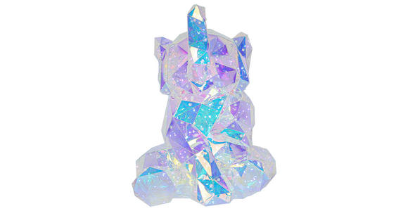 TISCHLEUCHTE - Transparent/Perlmutt, Trend, Kunststoff (33/31/40cm) - Novel