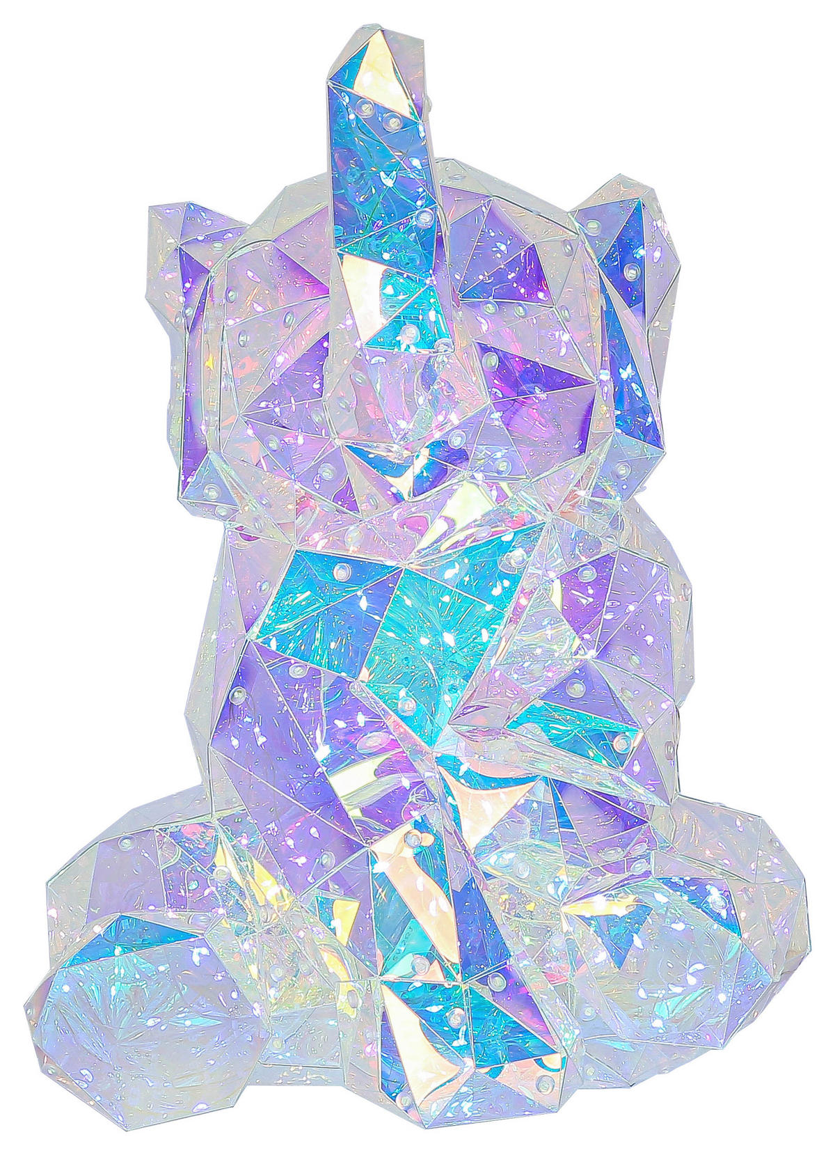 TISCHLEUCHTE 33/31/40 cm   - Transparent/Perlmutt, Trend, Kunststoff (33/31/40cm) - Novel