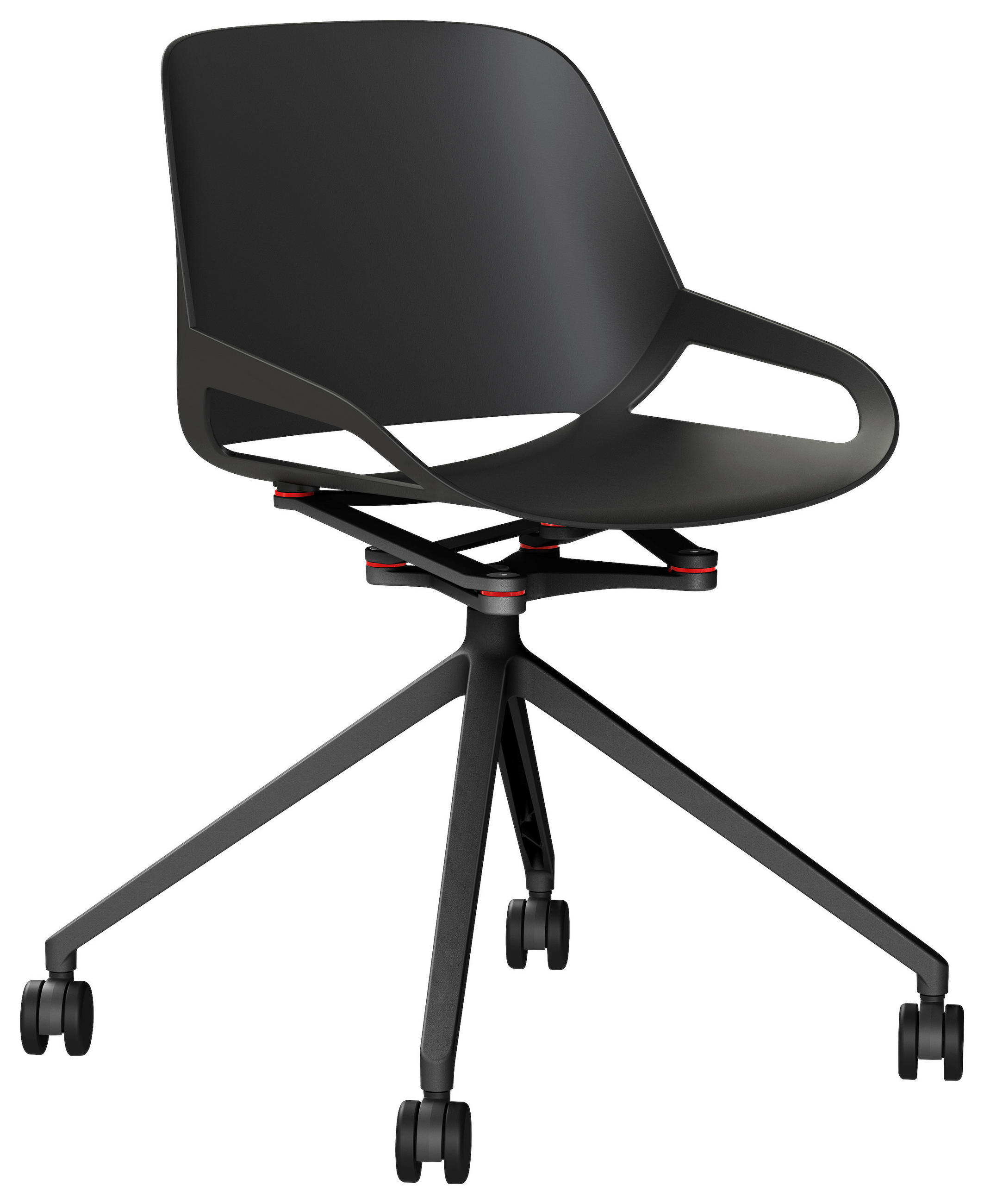 BESUCHERSTUHL Schwarz - Schwarz, Basics, Kunststoff/Metall (50/72/52cm) - Aeris