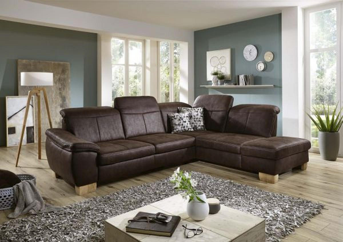 UGAONA GARNITURA braon  - boja hrasta/braon, Lajfstajl, tekstil (301/243cm) - Beldomo Comfort