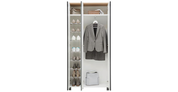 GARDEROBE 270/195/40 cm  - Eichefarben/Anthrazit, Design, Holz/Holzwerkstoff (270/195/40cm) - Dieter Knoll