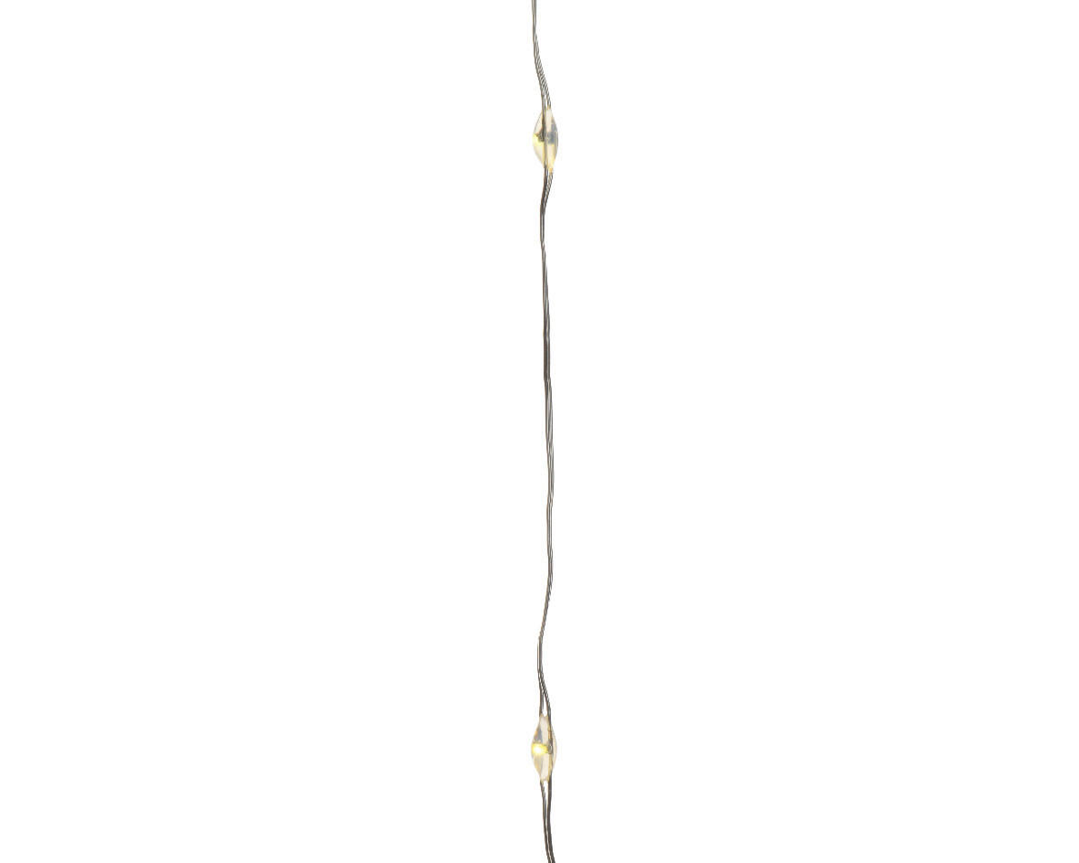 UKRASNE LAMPICE - bela/srebrna, Osnovno, plastika (195cm) - X-Mas