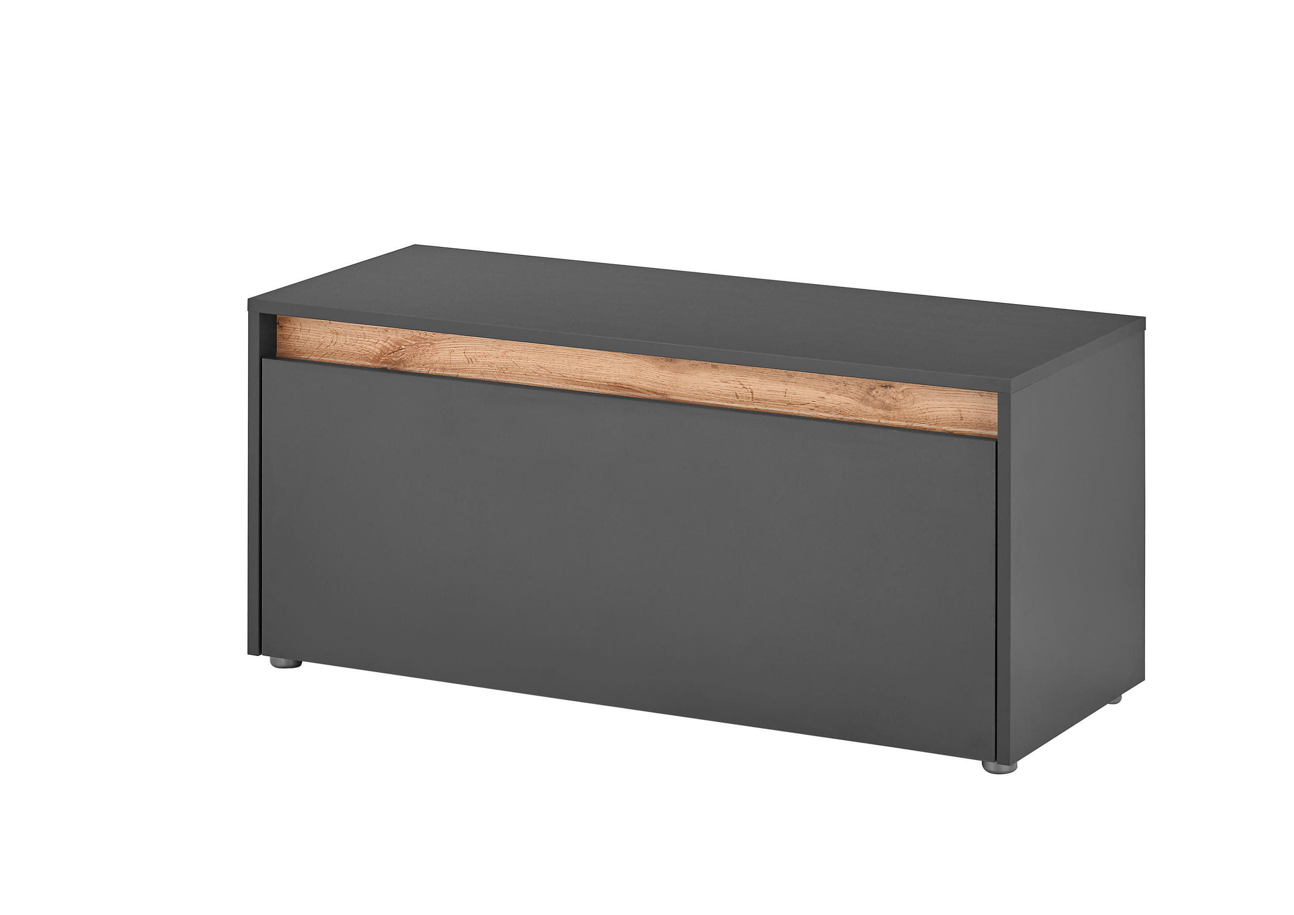 GARDEROBENBANK  in 100/45/40 cm  - Anthrazit/Eiche Wotan, Design, Kunststoff (100/45/40cm) - Modante