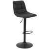 BARHOCKER Mikrofaser Anthrazit Sitzfläche 360° drehbar  - Anthrazit/Grau, KONVENTIONELL, Textil/Metall (43/113/44cm) - Carryhome