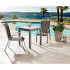 STOL VRTNI  srebrne boje  metal, staklo      - srebrne boje, Basics, staklo/metal (70-140/70/75cm) - Ambia Garden