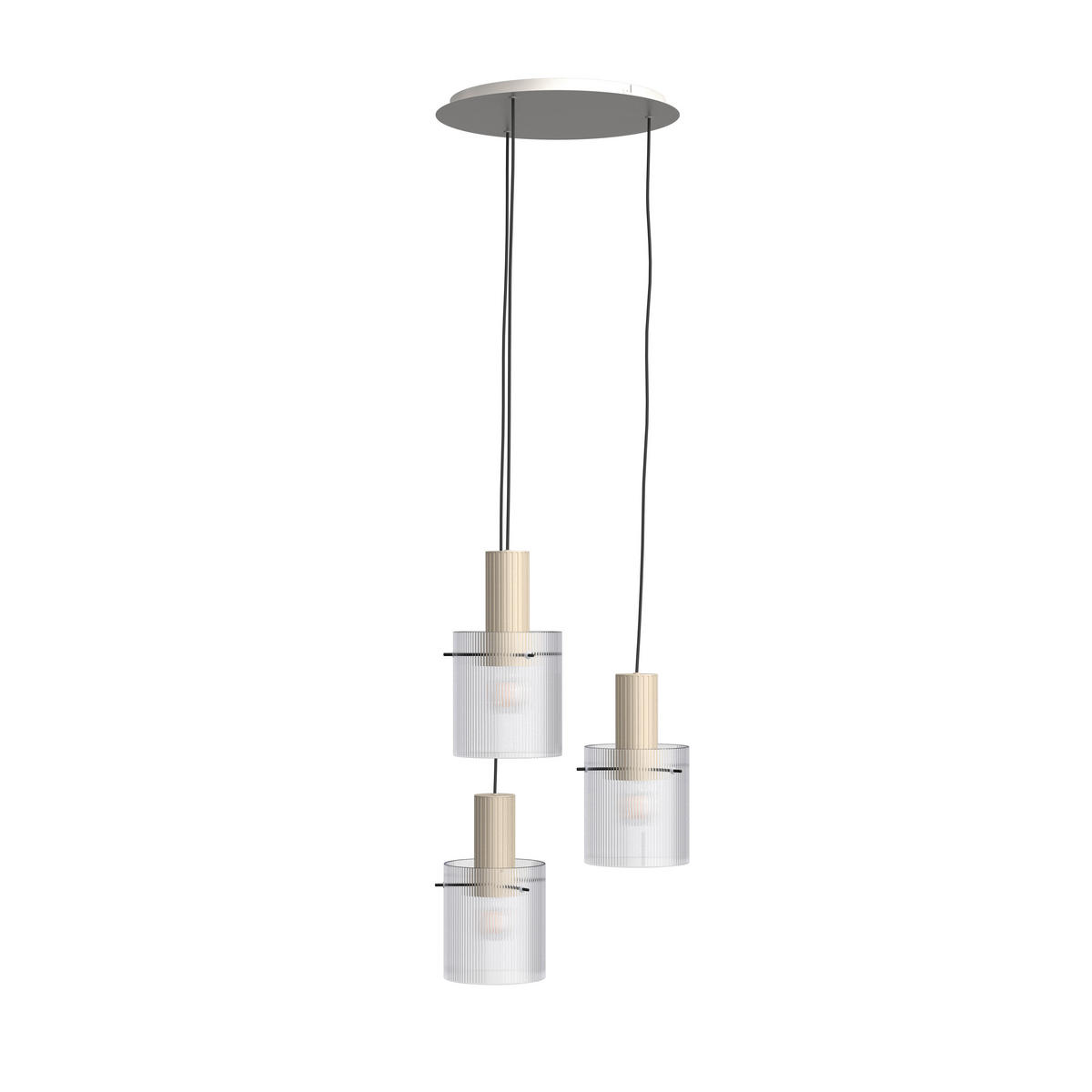 HÄNGLAMPA 48/150 cm  - beige/transparent, Klassisk, metall/glas (48/150cm) - Dieter Knoll