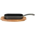 GRILLPFANNE  - Schwarz/Naturfarben, Basics, Holz/Metall (31,6/10/3,5cm) - Homeware Profession.