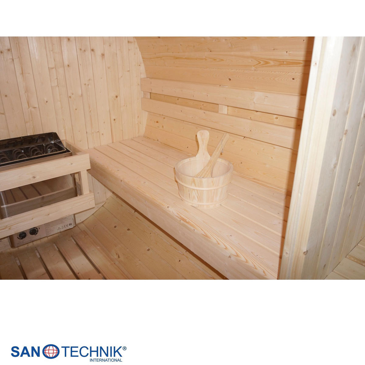 SUDOVÁ SAUNA - farba smreka, Konventionell, drevo/sklo (194,8/220/191,5cm) - Sanotechnik