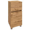 UNTERSCHRANK in   - Eiche Wotan/Silberfarben, Modern, Holzwerkstoff/Kunststoff (40/81,5/35cm) - Held