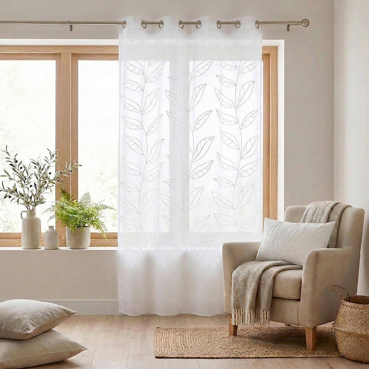 FERTIGVORHANG transparent  - Weiß, Basics, Textil (140/240cm)