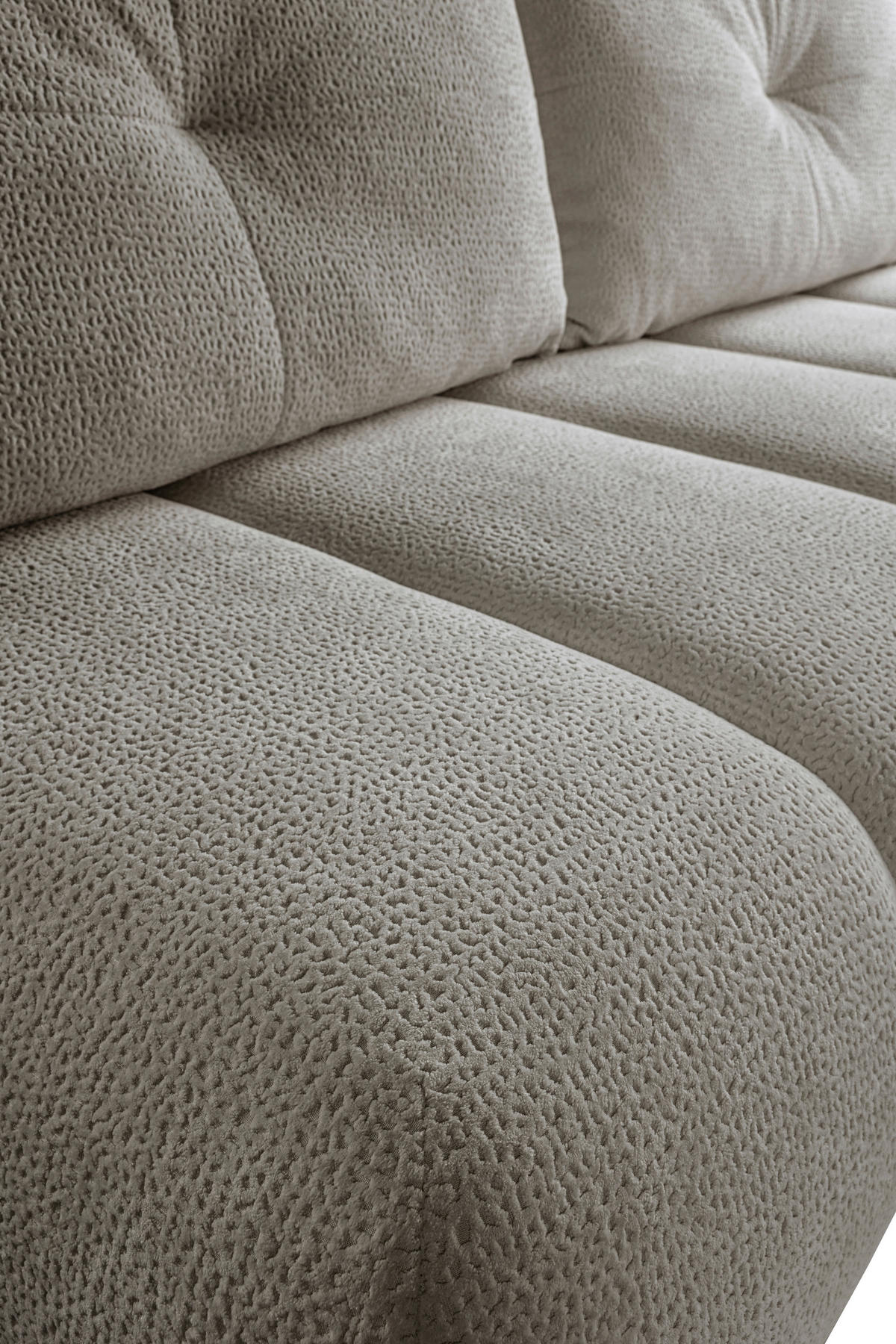 SCHLAFSOFA  mit Bettkasten erhältlich, Bettfunktion erhältlich Struktur Hellgrau  - Creme/Hellgrau, Design, Holz/Textil (209/100/103cm) - MID.YOU