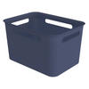 BOX, plast - tmavomodrá, Basics, plast (36/26,2/21,1cm) - Rotho