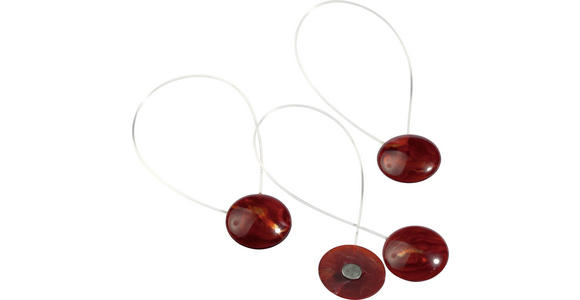 SCHLAUFENMAGNET 40 cm  - Dunkelrot, KONVENTIONELL, Kunststoff/Metall (40cm) - Homeware