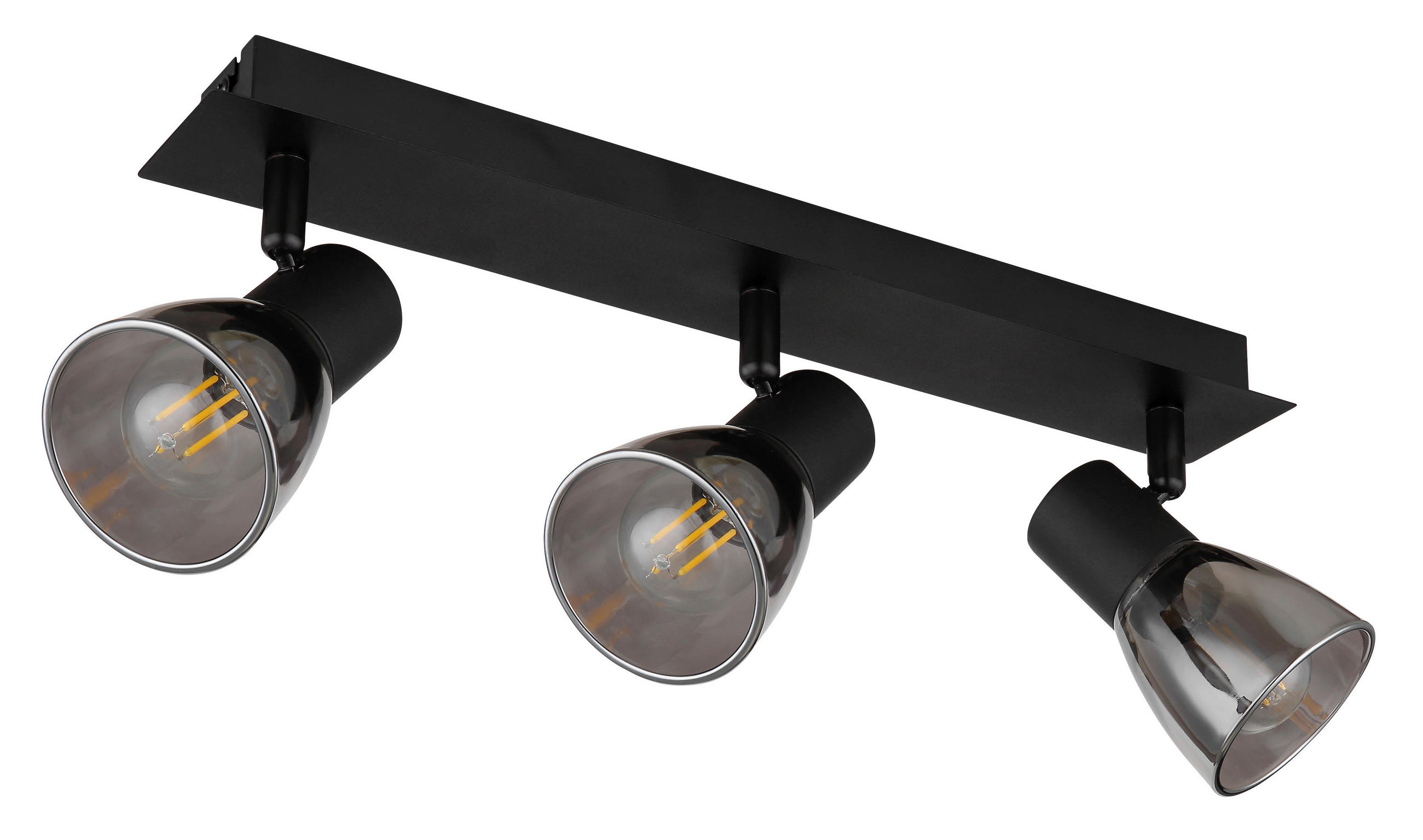 BODOVÉ SVÍTIDLO, 40 W/E14, 40/7/15,5 cm - černá, Design, kov/sklo (40/7/15,5cm) - Globo