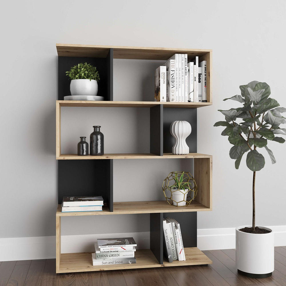 REGAL Grau, Eiche Artisan  - Eiche Artisan/Grau, MODERN, Holzwerkstoff (103/146/36cm) - MID.YOU