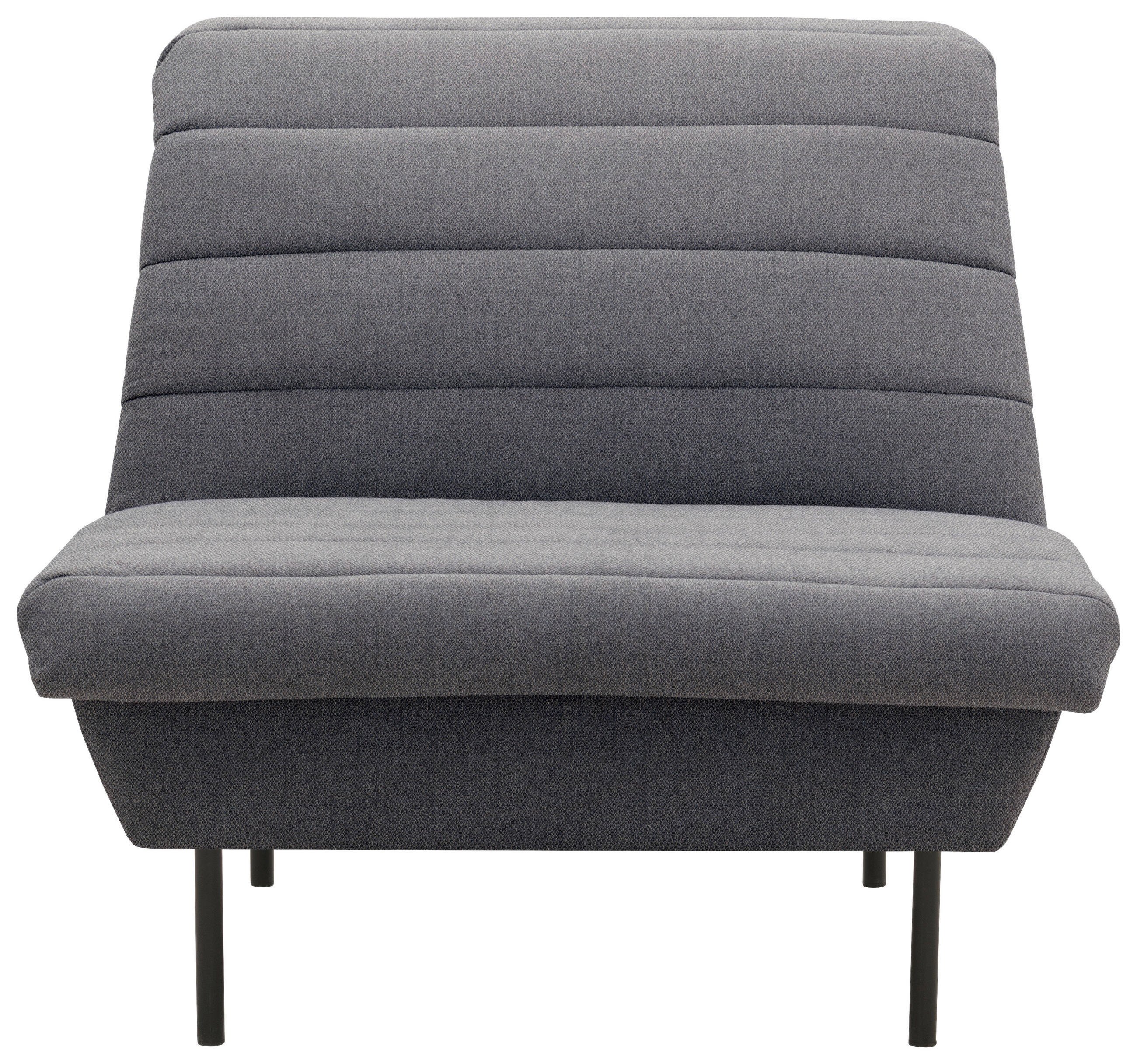 SESSEL Flachgewebe Blaugrau - Blaugrau/Schwarz, Design, Textil/Metall (92/92/103cm) - LOOKS by W.Joop