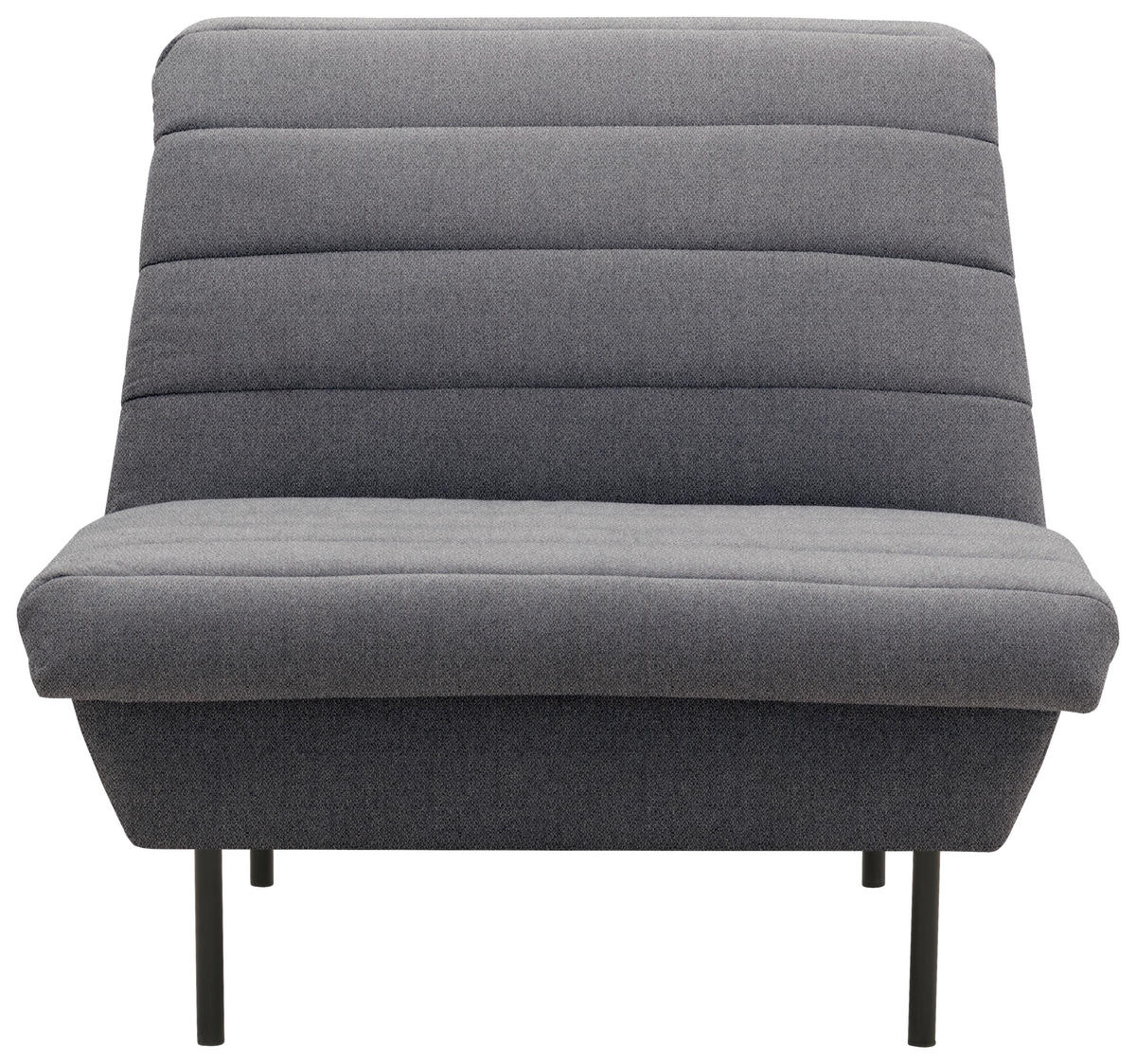 SESSEL Flachgewebe Blaugrau    - Blaugrau/Schwarz, Design, Textil/Metall (92/92/103cm) - LOOKS by W.Joop