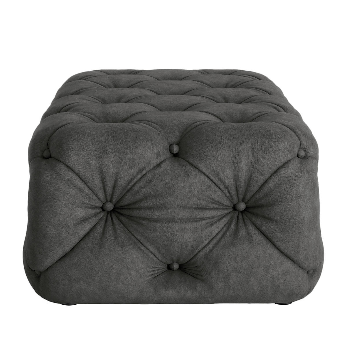 HOCKER in Textil Anthrazit  - Anthrazit/Schwarz, Design, Kunststoff/Textil (130/39/65cm) - P & B
